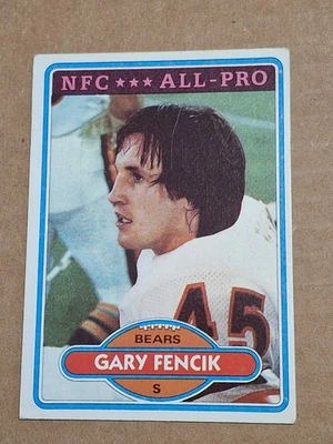 1980 GARY FENCIK TOPPS NFL ROOKIE CARD RC #380 CHICAGO BEARS YALE - Image 1 of 2