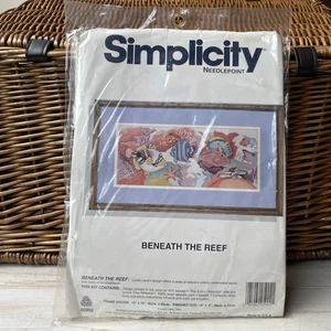 Simplicity Beneath The Reef Counted Cross Stitch Kit Leslie Lane Unused Vintage - Picture 1 of 8