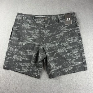 Under Armour Shorts Mens 40 Black Vent Golf Printed Digital Camo Performance NEW - Picture 1 of 12