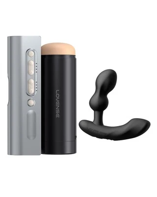 Masturbador masculino automático LOVENSE Solace Pro + borda 2 massageador de próstata brinquedo sexual - Imagem 1 de 4