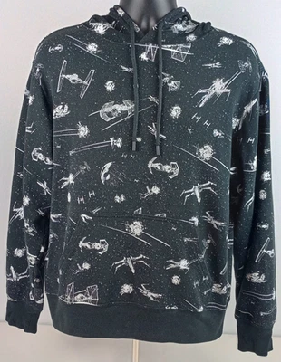 Sudadera con Capucha Oficial Star Wars Estampado Completo Naves Espaciales Para Hombre Pequeña Foto 1 de 4