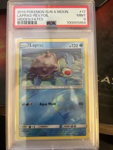 2019 Pokemon Hidden Fates Lapras Reverse Holo - Graded PSA 9 Mint - Picture 1 of 1
