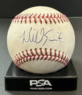 WILL SMITH SIGNED BALL GAME USED DODGERS 2025 YAMAMOTO OHTANI MLB HOLO & PSA/DNA - Image 1 of 4