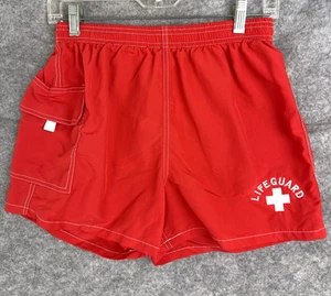 Bañador corto Water Safety Products salvavidas para hombre mediano rojo nailon EE. UU. - Imagen 1 de 6