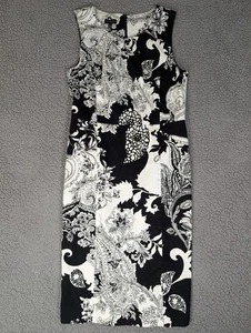 Talbots Dress Sleeveless Sheath Size 6 Black Career Business Stretch Preppy - Picture 1 of 12