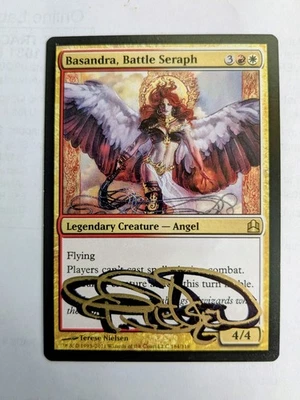 MTG SHADOW SIGNED Basandra, Battle Seraph BY ORIGINAL ARTIST TERESE NIELSEN - Image 1 of 2
