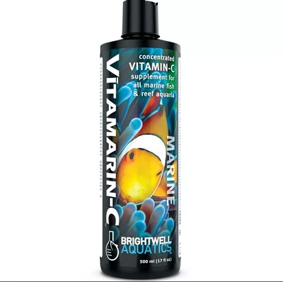 Brightwell Aquatics Vitamarina-C 500 ml Pescado Marino y Coral Vitamina-C Suplemento Foto 1 de 2
