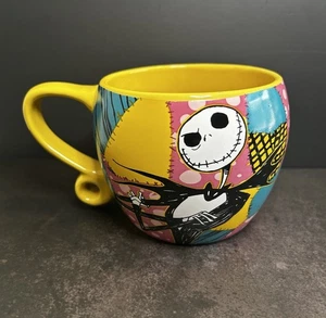 NEW Disney JACK & SALLY The Nightmare Before Christmas 16oz Yellow Ceramic Mug - Picture 1 of 5