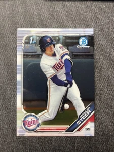 2019 Bowman Draft Spencer Steer #BDC-153 Chrome Refractor 🔥 Minnesota Twins - Bild 1 von 2
