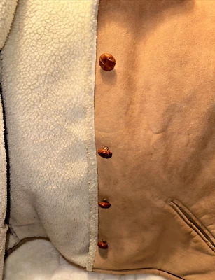 Abrigo de coche vintage Ralph Lauren gamuza estilo piel de oveja talla LG clásico americano Foto 1 de 4