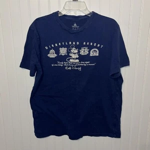 Mickey Mouse Disneyland Resort Embroidered Adult Medium Blue T-Shirt - Picture 1 of 4