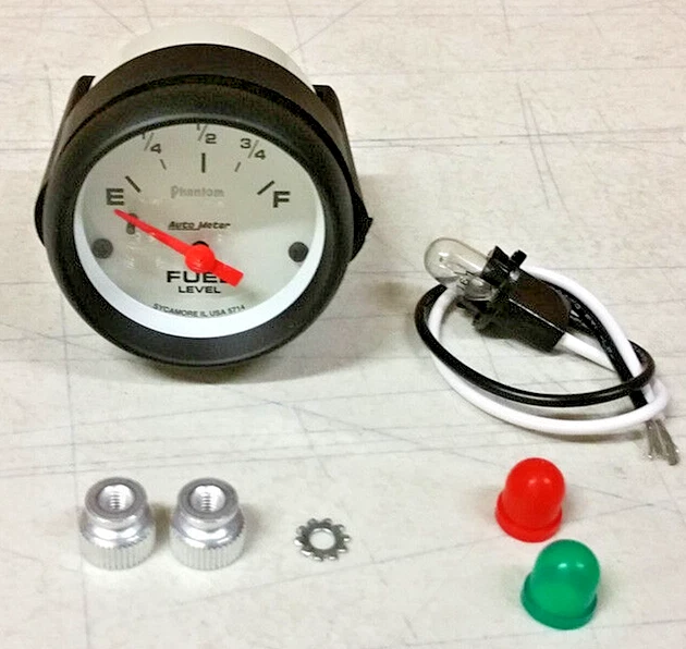 AUTOMETER PHANTOM ELECTRIC UNIVERSAL GM CHEVY FUEL LEVEL GAUGE 2-1/16" 52mm NEW - Изображение 1 из 1