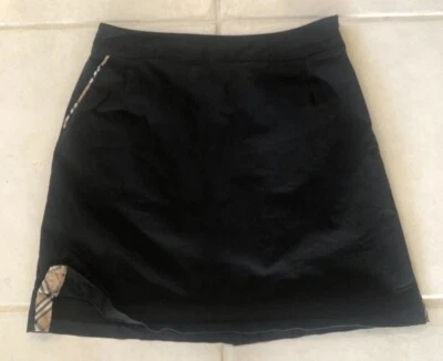 Pantalón corto de golf Burberry para mujer negro con detalles a cuadros talla 8 de EE. UU. Foto 1 de 4