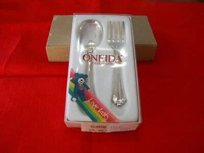 VINTAGE, NEW. ONEIDA BABY SET SILVER PLATED 2 PIECE SET - Image 1 of 4
