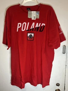FIFA World Cup Poland Soccer Wedge T-Shirt Russia 2018 2XL XXL - Picture 1 of 6