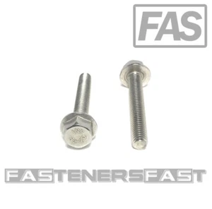 (10) M6 x 1.00 x 40 Stainless Steel DIN6921 A2 Hex Flange Bolts M6x40mm Flange - Picture 1 of 5