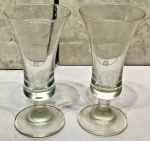 2 Jagermeister Footed Clear Glass Shot Glasses 2cl (2/3oz) Stag Antlered Deer - Picture 1 of 7