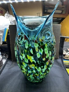 Jarrón de confeti moteado colorido/dorado de Murano único raro de colección 14"" de alto - Imagen 1 de 21
