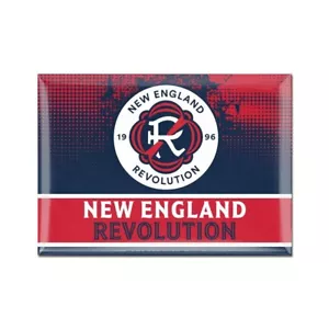TWO (2) NEW ENGLAND REVOLUTION, 2.5" X 3.5" METAL MAGNETS FROM WINCRAFT - Picture 1 of 1