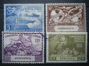 Dominica 1949 UPU Issue SG114-117 FU - Picture 1 of 2