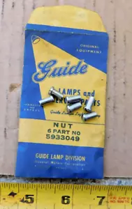 6 NOS GUIDE PARKING LIGHT SLEEVE NUTS FOR 1946-48 BUICK SERIES 40 50 70 CARS - Picture 1 of 1