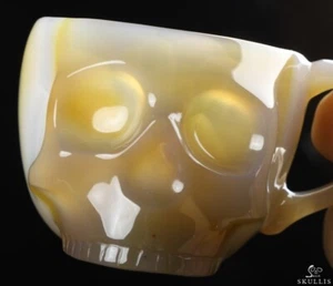 3,1" Premium Brasilianischer Achat Geschnitzte Kristall Tasse, Kristall Heilung - Bild 1 von 9