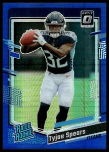 2023 Donruss Optic #297 Tyjae Spears RC Blue Hyper Tennessee Titans - Bild 1 von 2