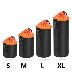 Waterproof Neoprene DSLR Camera Lens Soft Protector Pouch Case Bag Set S M L XL - Picture 1 of 30