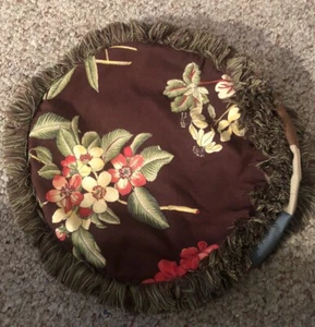 2er-Set ROSENBAUM runde KISSENBEZÜGE Ashford Streifen Blumenmuster & karierte Baumwolle Paar 3D - Bild 1 von 11