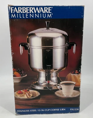 URNA DE CAFÉ FARBERWARE MILLENNIUM FSU255 12-36 TAZAS ACERO INOXIDABLE EN CAJA Foto 1 de 4