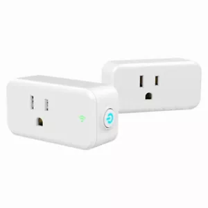 Paquete de 4 enchufes inteligentes Wooostar WiFi blanco compatible con Amazon Alexa, Google Home - Imagen 1 de 4