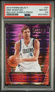 2013 Panini Select Dirk Nowitzki Red Hot Purple Prizm 49/49 1/1 PSA Mavericks  - Bild 1 von 2