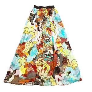 Diane Von Furstenberg multi-coloured silk maxi skirt or strapless dress size 6 - Picture 1 of 10
