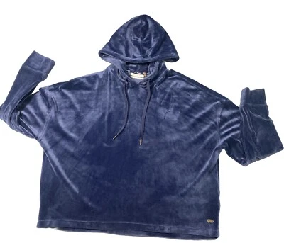 DKNY Sport Women's Blue Velour Hoodie Size Small - Image 1 of 4