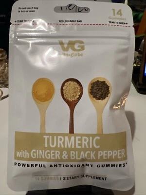 Vita Globe - Cúrcuma Jengibre Pimienta Negra (Potentes Gomitas Antioxidantes*) Foto 1 de 2