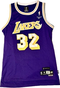 REEBOK LA LAKERS MAGIC JOHNSON JERSEY Vintage Hardwood Classics (M) +2 *UNWORN* - Picture 1 of 5