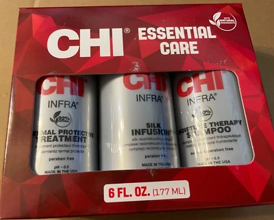 CHI INFRA Trio Set/Silk Infusion & Shampoo & Treatment Each 6oz/Essential Care - Image 1 of 4