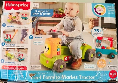 Tractor Fisher-Price Laugh & Learn 4 en 1 de granja a mercado Foto 1 de 4