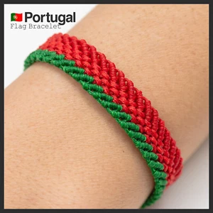 Portugal Flag Bracelet, Gift for Men, Friendship Bracelet, Portuguese... - Picture 1 of 15