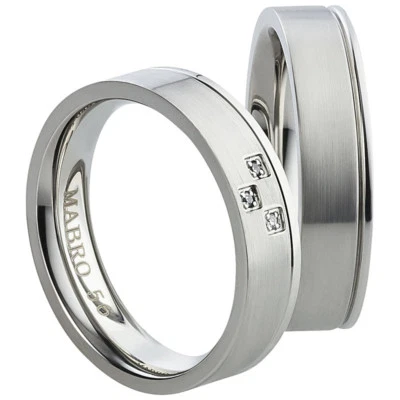 Ring Freundschaftsringe Partnerringe Verlobungsringe Edelstahl Silber mit Gravur - Bild 1 von 4