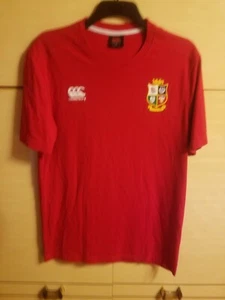 B & I LIONS Canterbury XL Red with White Trim Short Sleeve Modern Rugby Shirt - Picture 1 of 7