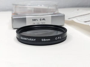 58mm Quantaray Circular Polarizer CPL Filter with Box + Case! - Picture 1 of 3