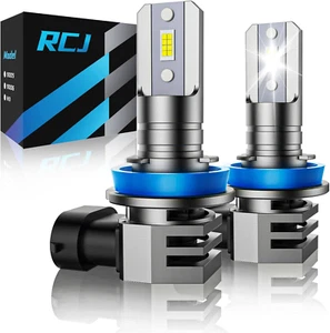 RCJ H11 Bulbs, H8/H9/H16 Fog Light 6000K Cool White with Cooling Fan, Plug-N-Pla - Picture 1 of 11