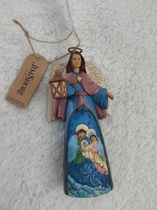 JIM SHORE 2021 Angel With Holy Scene Ornament  Holy Family Nativity Christmas  - Picture 1 of 9