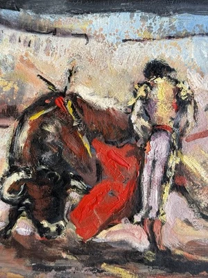 FIRMADO Eduardo Pisano 1912-86 Pintura Tauromaquia Artista Español Pablo Picasso Foto 1 de 4