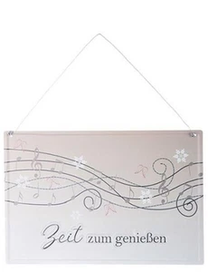 Gilde Metall Schild "Zeit zum genießen" - Bild 1 von 2