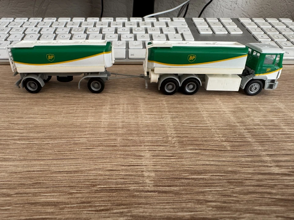 Herpa 1:87 MAN Rimorchio BP Buone Condizioni Senza OVP - Immagine 1 di 4