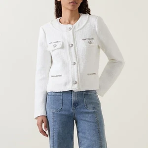 Joseph Ribkoff White Boucle French Style Jacket 251972 UK 14 RRP £330.00 - Picture 1 of 7