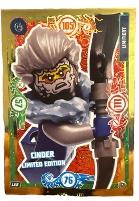 LEGO Ninjago Serie 9 NEXT LEVEL Card LE6 Cinder Karte -German - Image 1 of 2