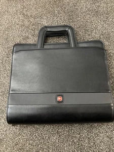 Wenger Venture Zippered Padfolio black Laptop Bag With Hidden Handles 14" - Afbeelding 1 van 14